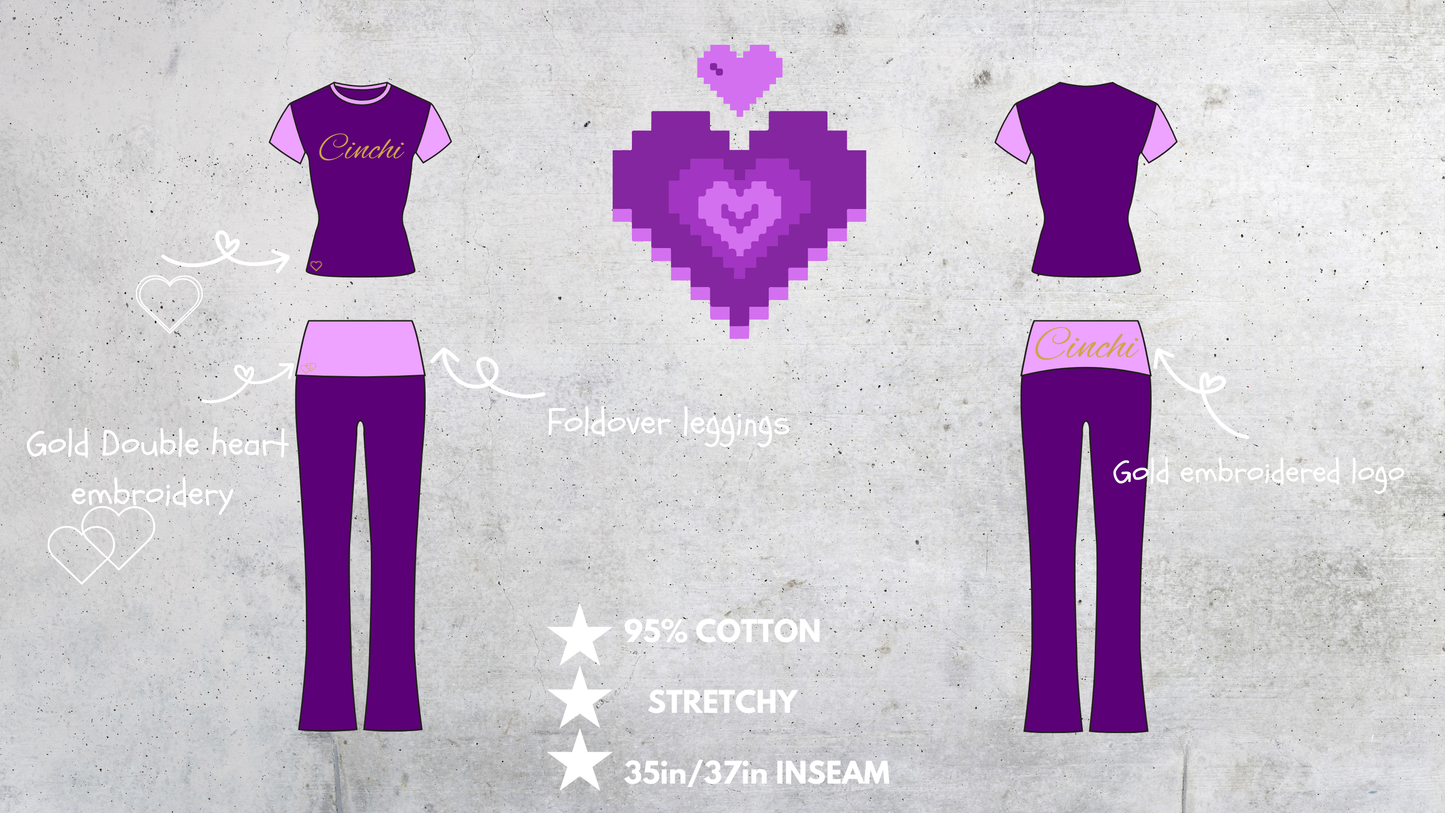 “BUBBLEGUM” and  “GRAPE” Short Sleeve Set